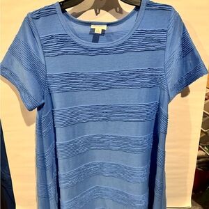 NWOT LuLaRoe Textured Blue Short Sleeve Dress